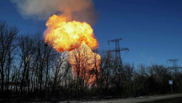 Una explosión en Ucrania (archivo) - Sputnik Mundo