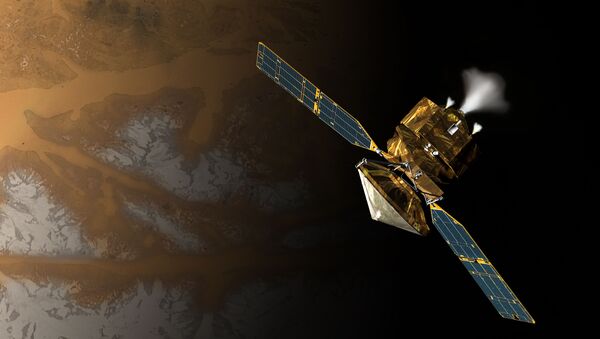 Satélite científico Mars Reconnaissance Orbiter en la concepción artística, proporcionada por la NASA - Sputnik Mundo