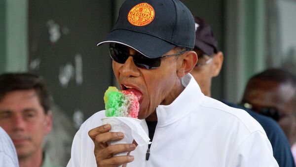 Barack Obama durante sus vacaciones de fin de año en Hawái - Sputnik Mundo