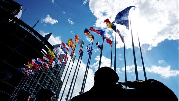 Banderas de la UE en Estrasburgo - Sputnik Mundo