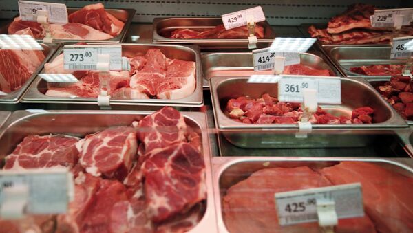 Carne en un mercado ruso - Sputnik Mundo