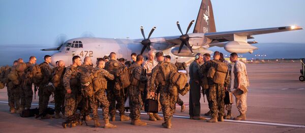 Marines estadounidenses en la base español Morón de la Frontera Marines estadounidenses en la base español Morón de la Frontera - Sputnik Mundo