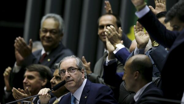 President of the Chamber of Deputies deputy Eduardo Cunha at the session of the Chamber of Deputies in Brasilia - Sputnik Mundo