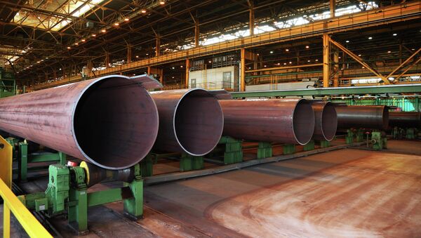 Planta de fabricación de tuberías en la ciudad de Kolpino (San Petersburgo) - Sputnik Mundo