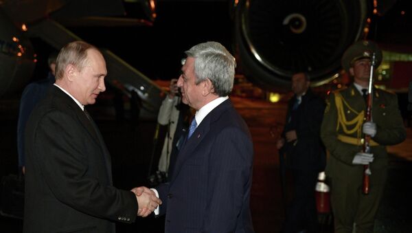 Рабочий визит президента России В.Путина в Армению - Sputnik Mundo