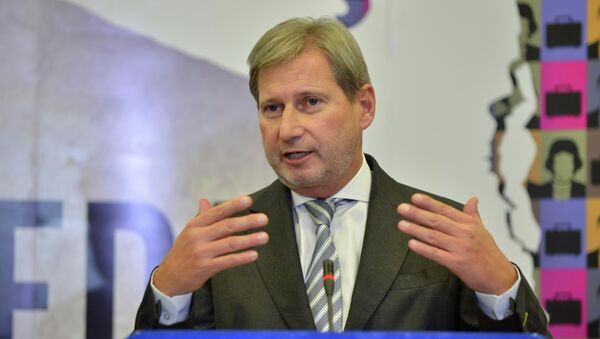 Johannes Hahn, el comisario de Política Europea de Vecindad y Negociaciones de Ampliación de la UE - Sputnik Mundo