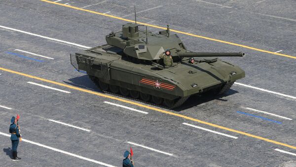 Carro de combate Armata durante el Desfile de la Victoria en la Plaza Roja - Sputnik Mundo