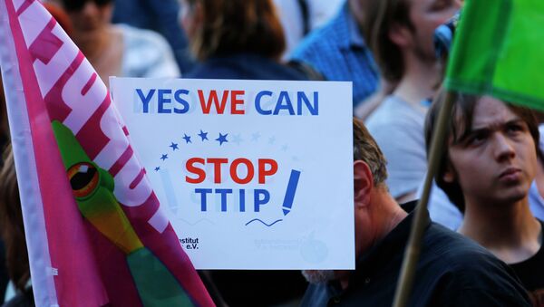 Manifestación contra TTIP en Alemania - Sputnik Mundo