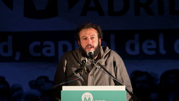 Guillermo Zapata, concejal de cultura y deportes de Madrid, el 24 de mayo, 2015 - Sputnik Mundo
