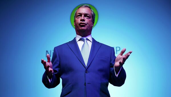 Nigel Farage, líder del Partido por la Independencia de Reino Unido (UKIP) - Sputnik Mundo