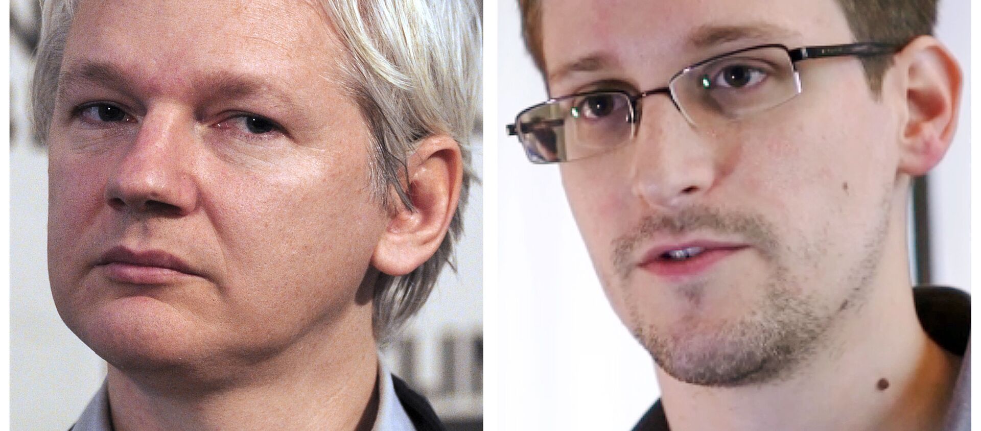 Julian Assange, fundador de WikiLeaks, y Edward Snowden, exempleado de la NSA - Sputnik Mundo, 1920, 02.10.2020