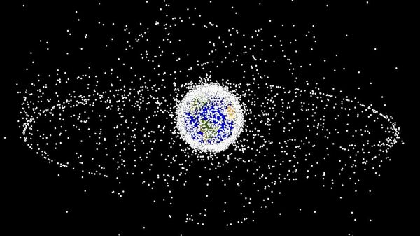 Una imagen generada por NASA presenta basura espacial - Sputnik Mundo