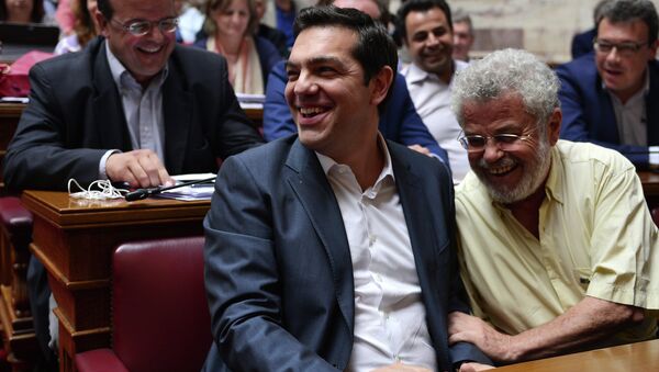 Alexis Tsipras, primer ministro de Grecia, durante la reunión del grupo parlamentario Syriza - Sputnik Mundo