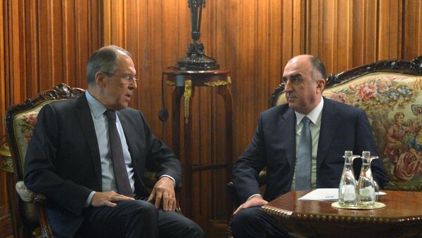 Reunión entre los jefes de Ministerios de Exteriores de Rusia y Azerbaiyán, Serguéi Lavrov y Elmar Mamediarov - Sputnik Mundo
