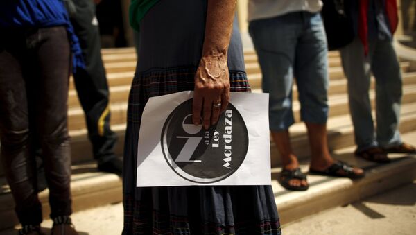 Protesta contra la “Ley mordaza” en Málaga - Sputnik Mundo