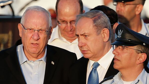 Presdiente de Israel, Reuven Rivlin, y primer ministro israelí, Benjamin Netanyahu - Sputnik Mundo
