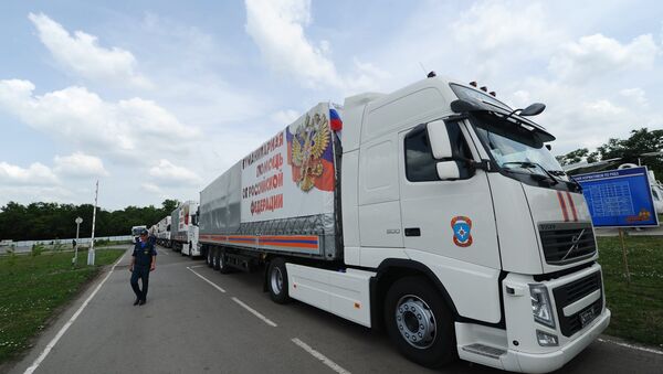Convoy de ayuda humanitaria rusa (archivo) - Sputnik Mundo