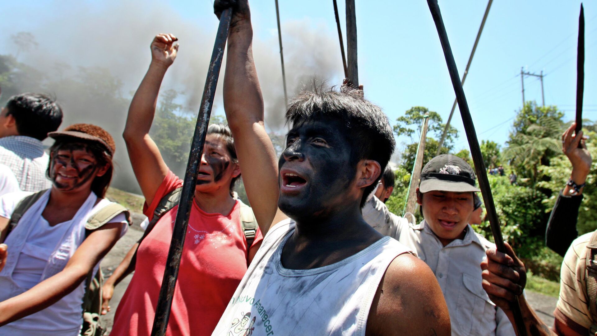 Los shuar protestan en Macas, 2009 - Sputnik Mundo, 1920, 18.05.2021