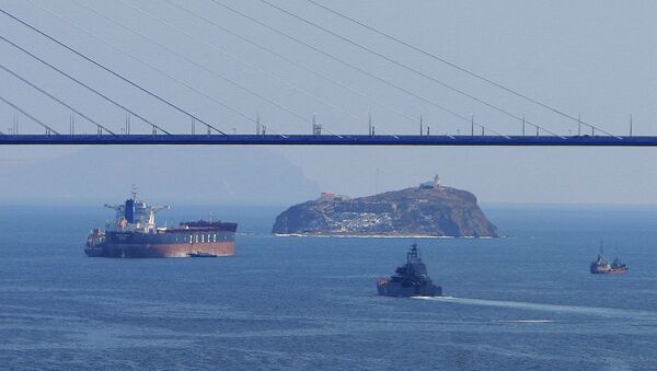Se limita tráfico naval cerca de isla Russki durante Foro Económico Oriental - Sputnik Mundo
