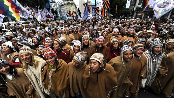 Manifestación de protesta en Buenos Aires (archivo) - Sputnik Mundo