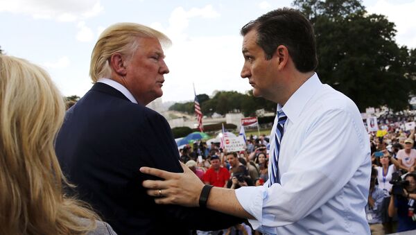 Donald Trump y Ted Cruz, candidatos a las primarias republicanas - Sputnik Mundo