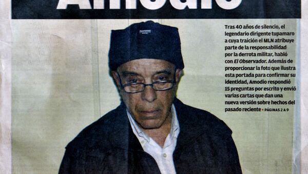La primera página del Observador, diario uruguayo, con una imagen del ex guerrillero tupamaro, Héctor Amodio Pérez, el 22 de mayo 2013 - Sputnik Mundo