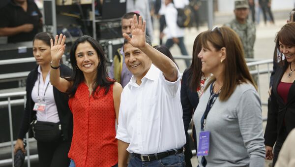 La primera dama de Perú, Nadine Heredia, y el presidente, Ollanta Humala - Sputnik Mundo