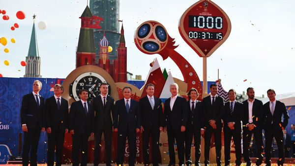 Reloj que marca los días que faltan para el inicio del Mundial 2018 en Rusia - Sputnik Mundo