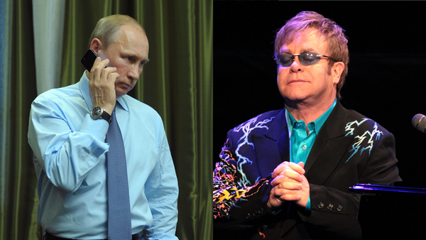 Vladímir Putin y Elton John - Sputnik Mundo