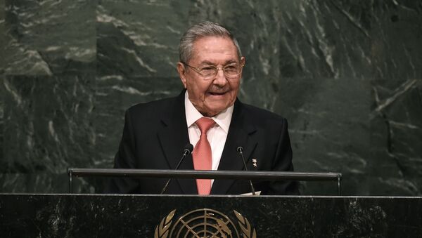 Raúl Castro durante la cumbre de la ONU sobre Desarrollo Sostenible - Sputnik Mundo