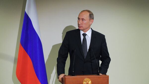 Vladímir Putin, presidente de Rusia, toma parte en la 70a sesión de la Asamblea General de la ONU, EEUU - Sputnik Mundo
