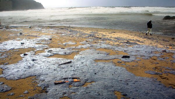 Playa de Bakio afectada por la catástrofe, el País Vasco, España (archivo) - Sputnik Mundo