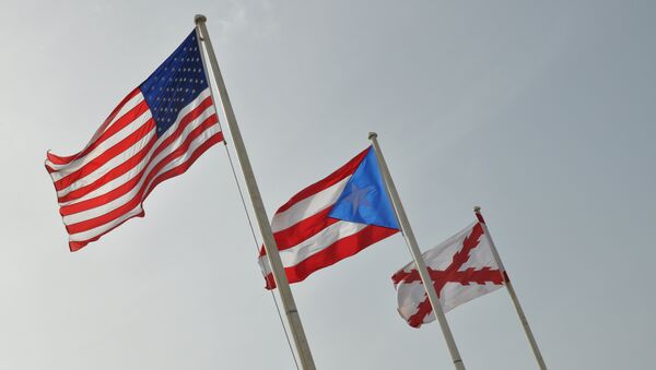 Banderas de Puerto Rico y EEUU - Sputnik Mundo