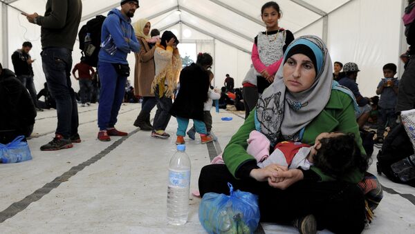 Refugiados sirios en Macedonia - Sputnik Mundo