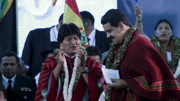 Presidente de Bolivia, Evo Morales, y presidente de Venezuela, Nicolás Maduro - Sputnik Mundo
