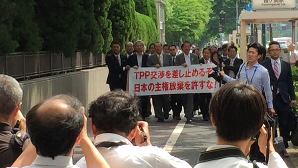 Manifestación contra el Acuerdo Transpacífico en Tokio - Sputnik Mundo