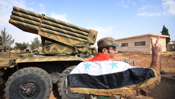El Ejército gubernamental de Siria cerca de la ciudad de Qatana en la provincia de Damasco - Sputnik Mundo