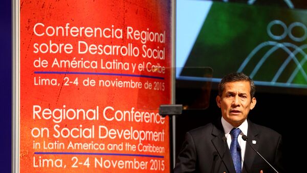 Presidente de Perú Ollanta Humala inaugura la Conferencia Regional Sobre Desarrollo Social de América Latina y el Caribe - Sputnik Mundo