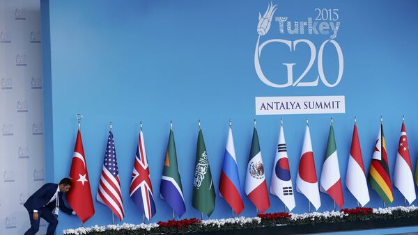 Logo de la Cumbre del G20 en Antalia - Sputnik Mundo