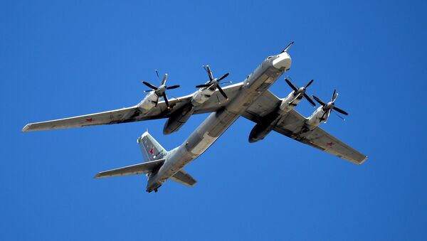 Bombardero estratégico ruso Tu-95MS (archivo) - Sputnik Mundo