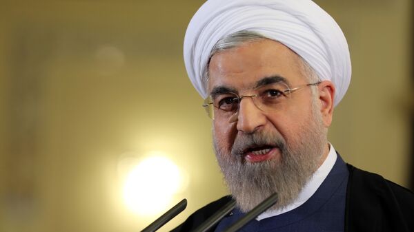 Iranian President Hassan Rouhani speaks during a press conference in Tehran on April 3, 2015. - Sputnik Mundo