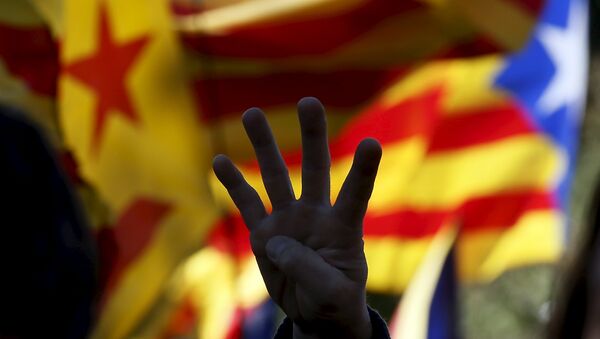 Banderas independistas de Cataluña - Sputnik Mundo