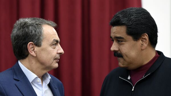 Expresidente del Gobierno de España, José Luis Rodríguez Zapatero, y presidente de Venezuela, Nicolás Maduro (archivo) - Sputnik Mundo
