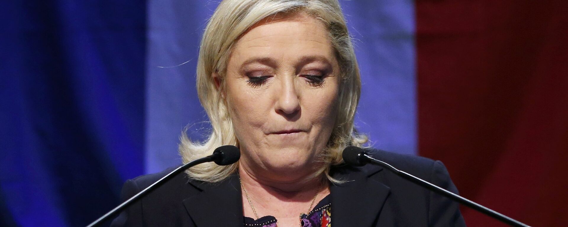 French National Front political party leader and candidate Marine Le Pen delivers a speech  - Sputnik Mundo, 1920, 27.06.2021