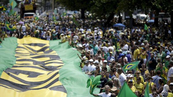 Protestas antigubernamentales en Brasil - Sputnik Mundo