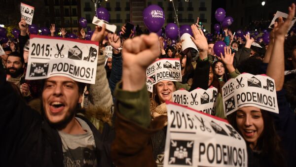 Partidarios de Podemos - Sputnik Mundo