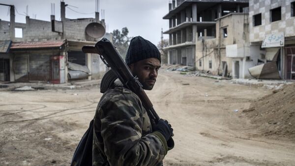Soldado sirio en Damasco - Sputnik Mundo