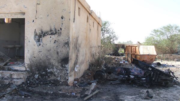 El lugar del atentado en Libia - Sputnik Mundo