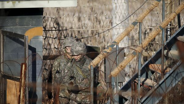Soldados surcoreanos en la frontera - Sputnik Mundo