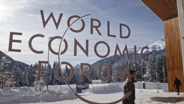 Entrada principal a las salas del Foro Ecónomico de Davos - Sputnik Mundo